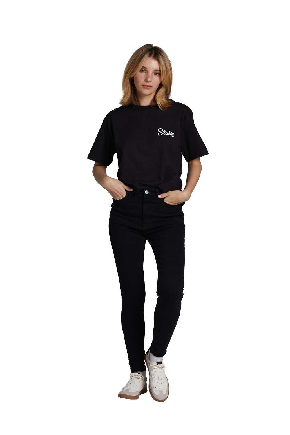 White on Black Stake T-Shirt