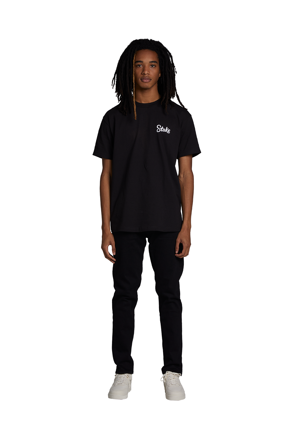 White on Black Stake T-Shirt
