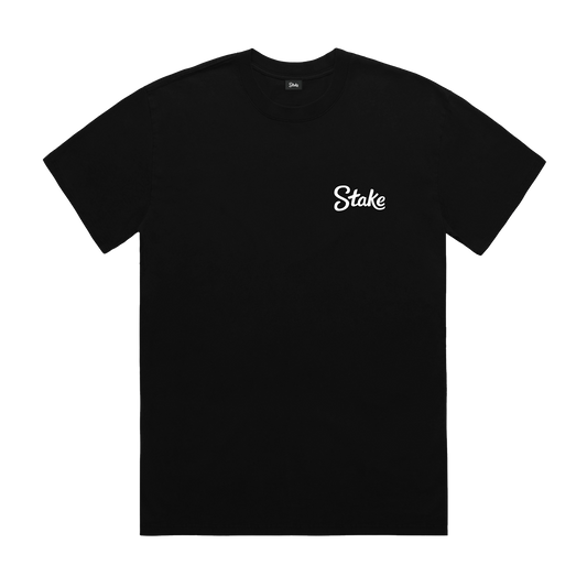 White on Black Stake T-Shirt