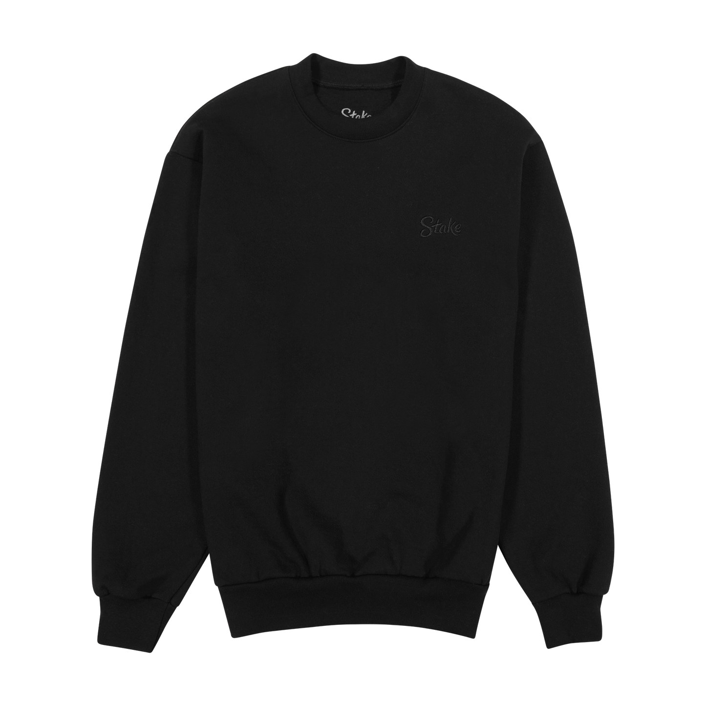 Black on Black Stake Crewneck