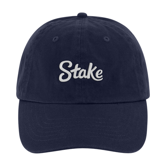 White on Navy 6-Panel Dad Hat