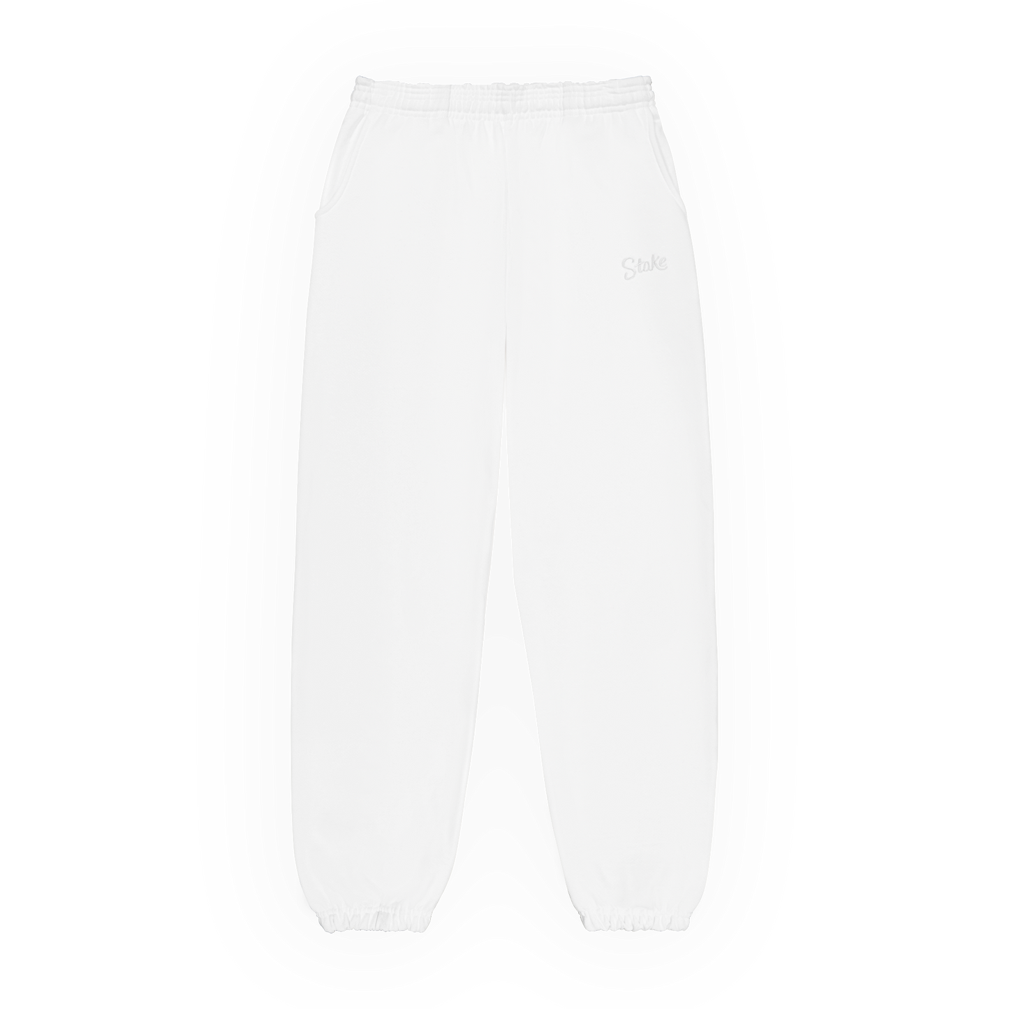 White on White Stake Sweatpant