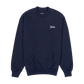 White on Navy Stake Crewneck